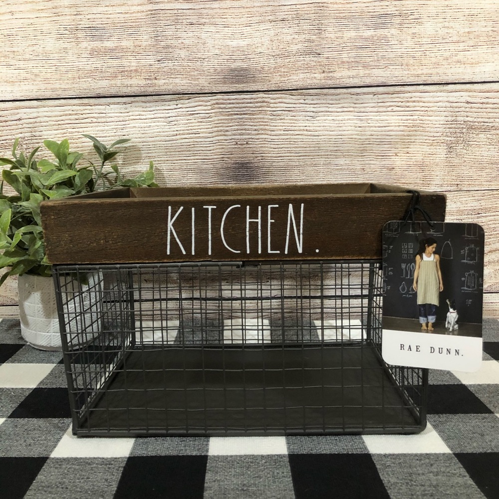 New Rae Dunn KITCHEN Basket storage organizer farmhouse decor